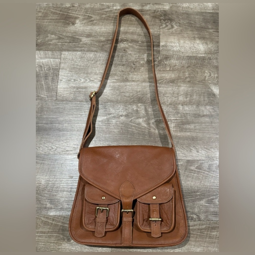 HANDCRAFTED MONTANA HUDSON DAKOTA 100% LEATHER SADDLE BAG